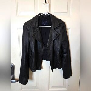 Madewell Black Motorcycle Style Jacket Size Medium